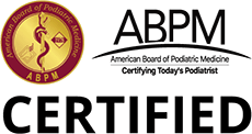 Logo Recognizing Optimum Podiatry's affiliation with ABPM